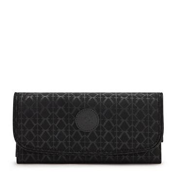 Portfele Kipling Money Land Printed Snap Wallet Czarne | PL 1035EB